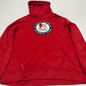 Nike Team USA Olympic Club Fleece Hoodie ‘Red’ Size Large